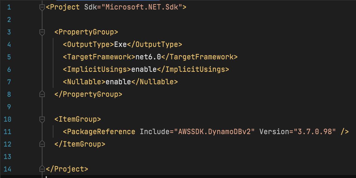 Making a query with low-level SDK against AWS DynamoDB with .NET Core 6